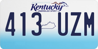 KY license plate 413UZM