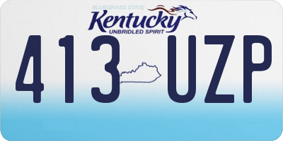 KY license plate 413UZP
