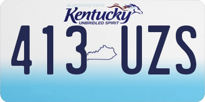 KY license plate 413UZS