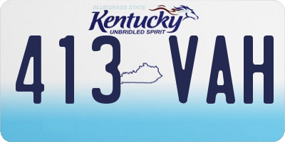 KY license plate 413VAH