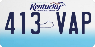 KY license plate 413VAP