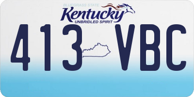 KY license plate 413VBC