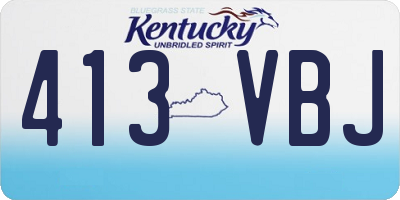 KY license plate 413VBJ