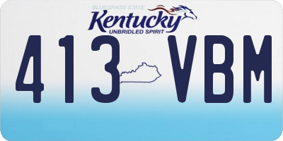 KY license plate 413VBM