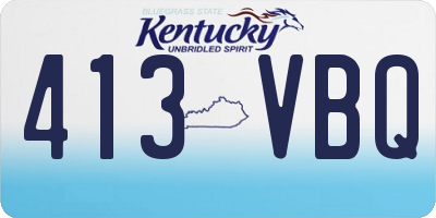 KY license plate 413VBQ
