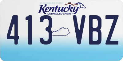 KY license plate 413VBZ
