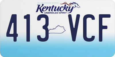 KY license plate 413VCF