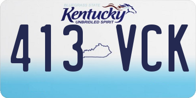 KY license plate 413VCK