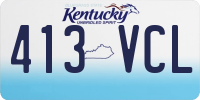 KY license plate 413VCL