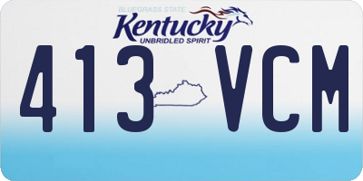 KY license plate 413VCM