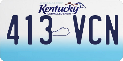 KY license plate 413VCN