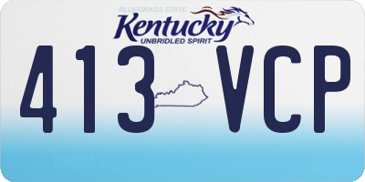 KY license plate 413VCP