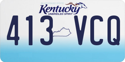 KY license plate 413VCQ