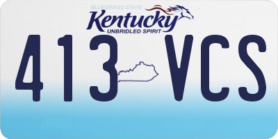 KY license plate 413VCS