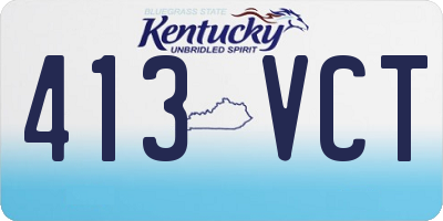 KY license plate 413VCT
