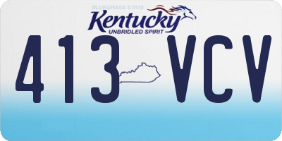 KY license plate 413VCV