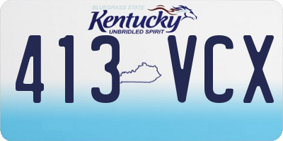 KY license plate 413VCX