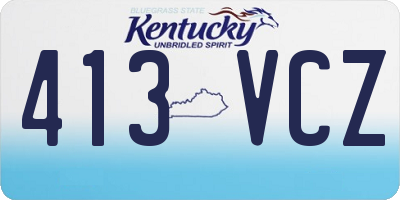 KY license plate 413VCZ