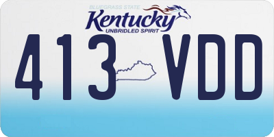 KY license plate 413VDD