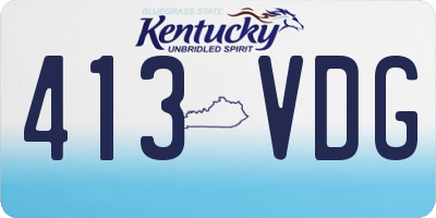 KY license plate 413VDG