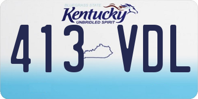 KY license plate 413VDL