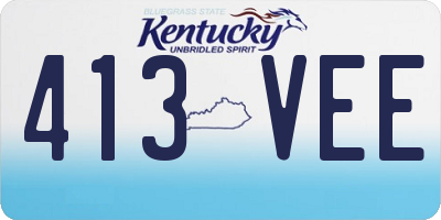 KY license plate 413VEE