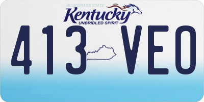 KY license plate 413VEO