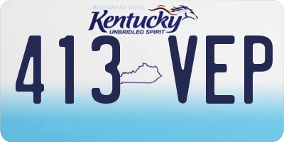 KY license plate 413VEP
