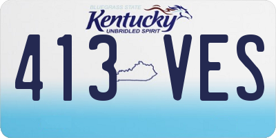 KY license plate 413VES