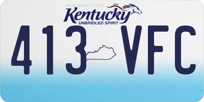 KY license plate 413VFC