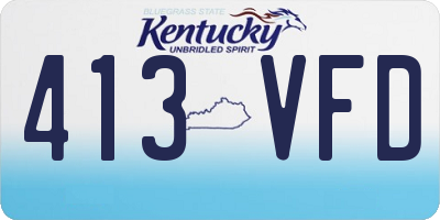 KY license plate 413VFD