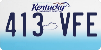 KY license plate 413VFE