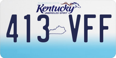KY license plate 413VFF