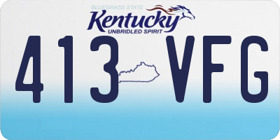 KY license plate 413VFG