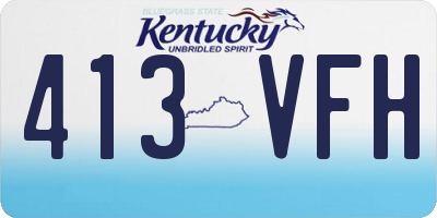 KY license plate 413VFH