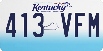 KY license plate 413VFM
