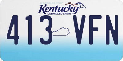 KY license plate 413VFN