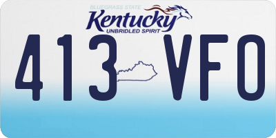 KY license plate 413VFO