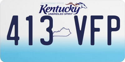 KY license plate 413VFP