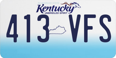 KY license plate 413VFS