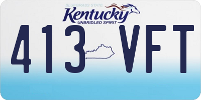 KY license plate 413VFT