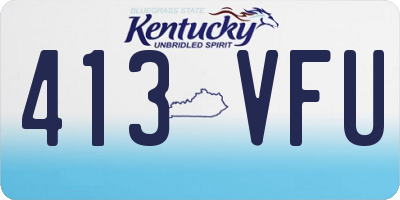 KY license plate 413VFU