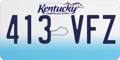 KY license plate 413VFZ