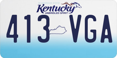 KY license plate 413VGA