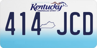 KY license plate 414JCD