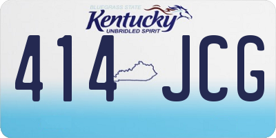 KY license plate 414JCG