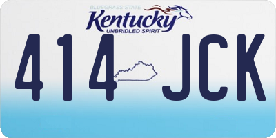 KY license plate 414JCK