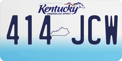 KY license plate 414JCW