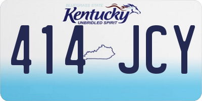 KY license plate 414JCY