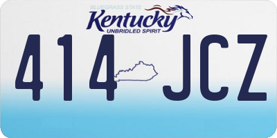 KY license plate 414JCZ
